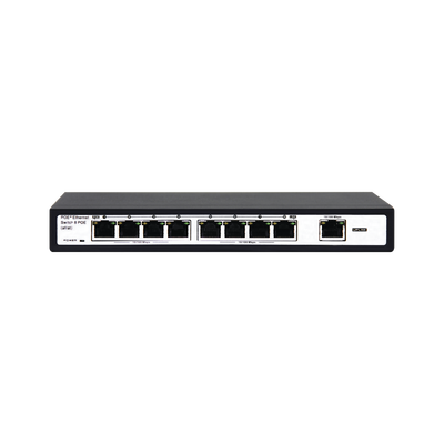 Switch PoE / 100 Metros PoE / 8 puertos 802.3af/at ( 132.5 W ) 10/100Mbps + 1 puerto Uplink 