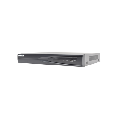 NVR 8 Megapixel (4K) / 4 canales IP / 1 Bahia de Disco Duro / 4 Puertos PoE+ / Salida de vídeo 4K 