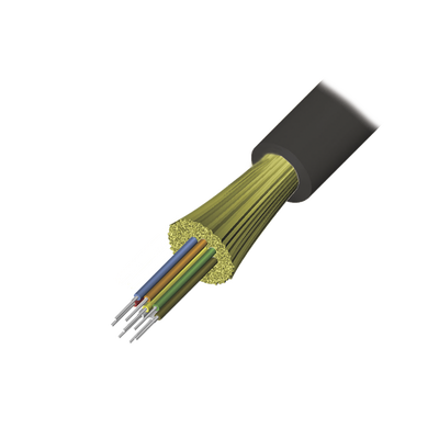 Cable de Fibra Óptica de 6 Hilos, Interior/Exterior, Tight Buffer, No Conductiva (Dieléctrica), LS0H, Multimodo OM3 50/125 Optimizada, 1 Metro (3.28 Pies)