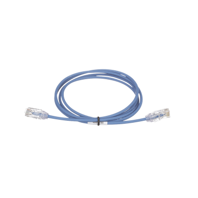 Cable de Parcheo TX6, UTP Cat6, Diámetro Reducido (28AWG), Color Azul, 12.5 Metros (41 Pies)