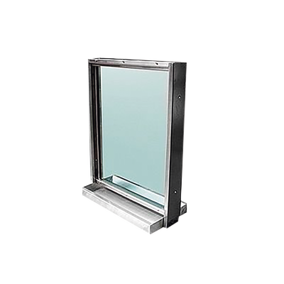  Ventana blindada Nivel V / Acero Inoxidable / 51mm / Charola pasa documentos / 90cm x 70cm.