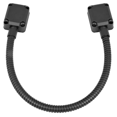 Loop Pasacable En Color Negro para Puertas  / Acero Inoxidable / Ideal para Control de Acceso / Diseño Elegante  / Tapas de Aluminio