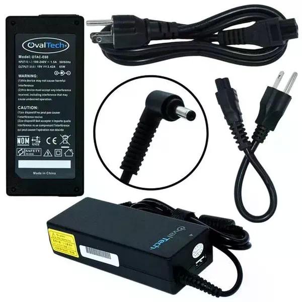 CARGADOR PARA LAPTOP OVALTECH OTAC E60 PUNTA DE 4.0 X 1.35 MM PUERTO USB CON SALIDA DE 5V 2.1A