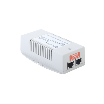 Inyector POE Para Aplicación Solar, Entrada 10-15 Vcc, Salida en 56 Vcc, 802.3 af/at, 10/100/1000 Mbps, Hasta 35 Watts