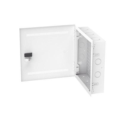 Gabinete Multipropósito de Montaje en Pared, de 14 in de Altura, Con Puerta Reversible, Fabricado en Acero, Color Blanco