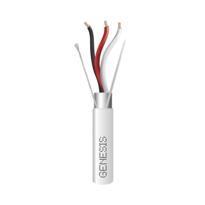 Bobina de 305 Metros (1000 Pies) de Cable 3 x 18 AWG / Plenum / BLINDADO / Tipo FPLP, CMP, CL3P / Color Natural / Para Aplicaciones en Sistemas de Seguridad, Audio, Control y Otras Aplicaciones