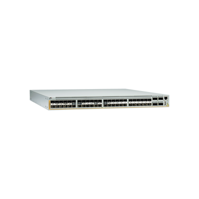 Switch Stack L3, 48 ranuras SFP+, 4 ranuras QSFP+, 2 bahías para fuente de alimentación