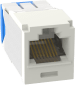 Conector Jack RJ45 Estilo TG, Mini-Com, Categoría 6A, Con Gel Resistente a la Corrosión, de 8 Posiciones y 8 Cables, Color Blanco Mate