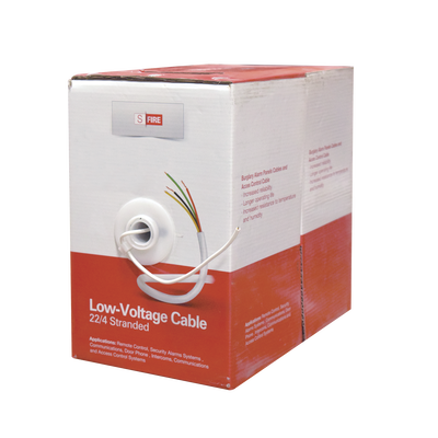 Cable 100% Cobre INDUSTRIAL/  4 x 22 AWG/ de color blanco / 305m / para aplicaciones en sistemas de Intrusión / Control de Acceso y TV Porteros