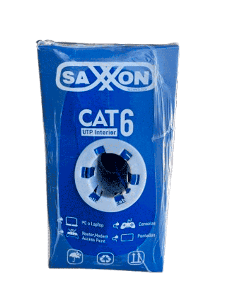 SAXXON OUTP6CCA305AZ3 - Cable UTP CCA / Categoria 6 / Color azul obscuro / Interior / 305 Mts / Redes / Video / 4 Pares - Imagen 2