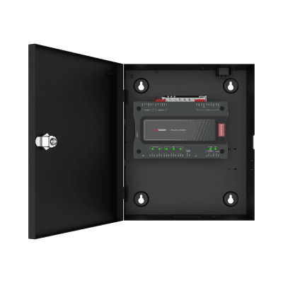 Controlador MAESTRO para Elevadores Administrable en la Nube con HikConnect Teams / Incluye Gabinete y Fuente / Control de Acceso para los pisos de los Elevadores por Huella o Tarjeta / Requiere Licencia