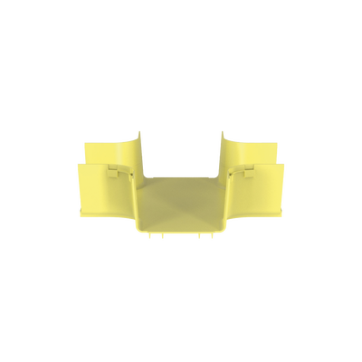 Accesorio de 4 Vías Horizontal, Con Ángulos a 90º, Para Canaletas FiberRunner™ 6X4, Color Amarillo