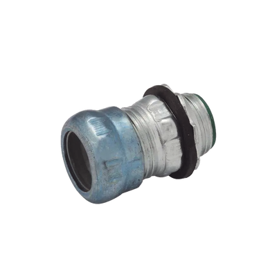 Conector de Compresión Impermeable aislado de Acero Galvanizado para Pared Delgada de 3/4" .