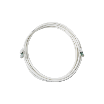 Patch Cord Z-MAX Cat6A S/FTP, CM/LS0H, 6.1 Metros (20 Pies), Color Blanco, Versión Bulk (Sin Empaque Individual)