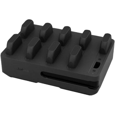 Estación de Carga 10 Bays / Para Jabra Perform 75 / Alimentación 12V / Carga Simultánea Múltiple / LED Indicadores / Certificaciones Internacionales