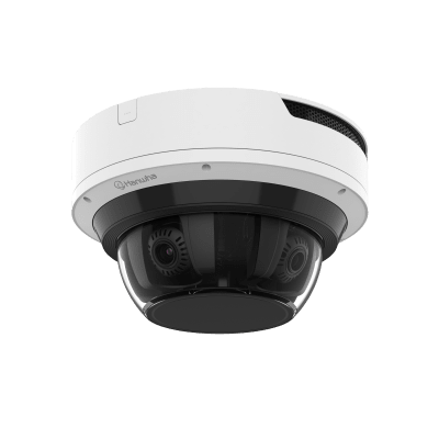 Camara IP Multi sensor 8MP x 4 CH con Inteligencia Artificial y licencia LUMEO / Lente Motorizado de 3.3 a 5.7mm / WDR 120dB / Protección IP66 / IK10 / NEMA4X 