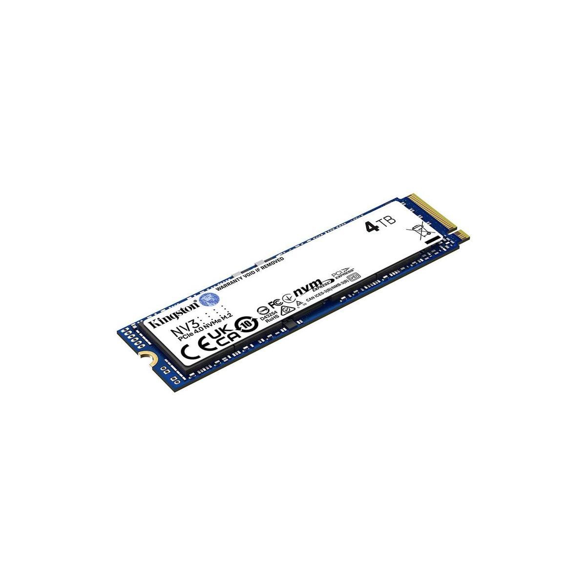 UNIDAD SSD KINGSTON NV3 4TB M.2 2280 NVMe 6000MB/S (SNV3S/4000G)