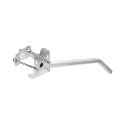 Brazo Galvanizado para Luminaria de 2" Diámetro con Abrazadera para Poste hasta 6" Diámetro. 