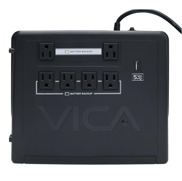NO BREAK/UPSVICA 900VA/500W 6TOMAS, 1 PUERT USB, PANTALLA LCD (REV900)