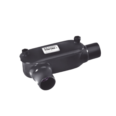 Caja Oval tipo T con Recubrimiento Exterior de PVC de 1 1/4" (31.8 mm).