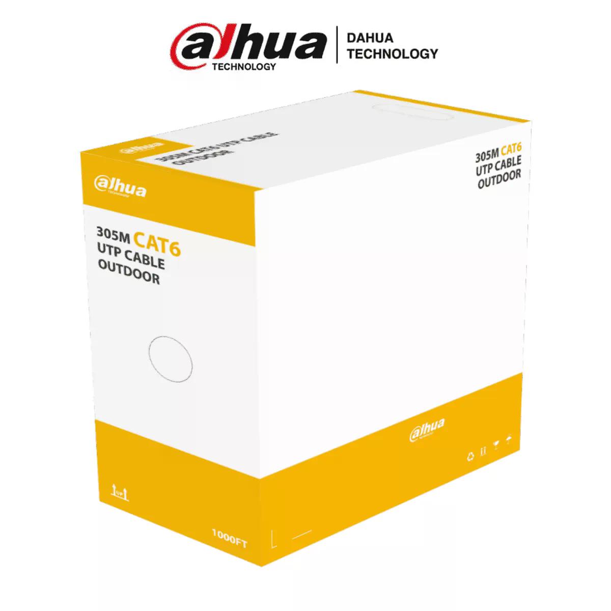 Bobina de Cable UTP para Exterior Cat6/ 100% Cobre/Negro(DH-PFM920-6U)