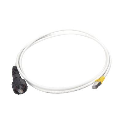 Patch Cord Reforzado Industrial (Ruggedized), Cat6A Blindado S/FTP, CM/LS0H, 2.13 Metros (7 Pies)