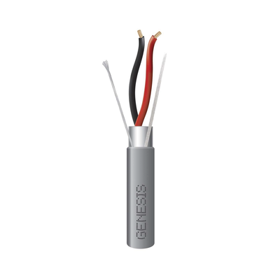 Bobina de 305 Metros (1000 Pies) / Cable 2 x 22 AWG / Color Gris / Blindado / Riser / Aplicaciones de Audio Control de Acceso y Automatización