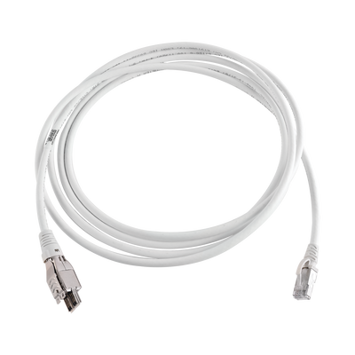 Patch Cord TERA Cat6A 1/10G Ethernet, de 4 Pares y Conector Modular, LS0H, Color Marfil, 8 Metros (26.25 Pies)