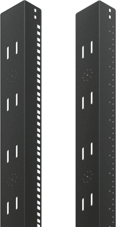 Ángulo con Tuerca Cuadrada de 19 pulgadas para rack ProLine, ajuste de 2000 mm, de acero, negro