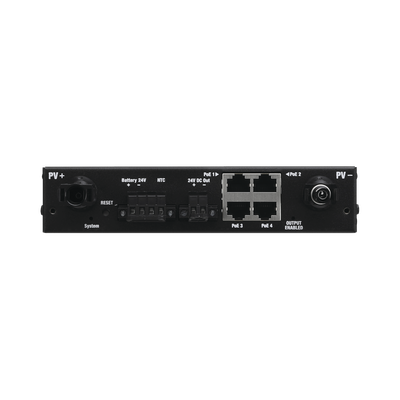 Controlador de carga MPPT SunMax SolarPoint 24V 7A para interior con switch PoE pasivo 24V integrado para alimentar equipos airMAX