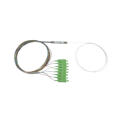 Splitter (Divisor Óptico) Tipo PLC, de 1x8, Conectores SC/APC de Salida