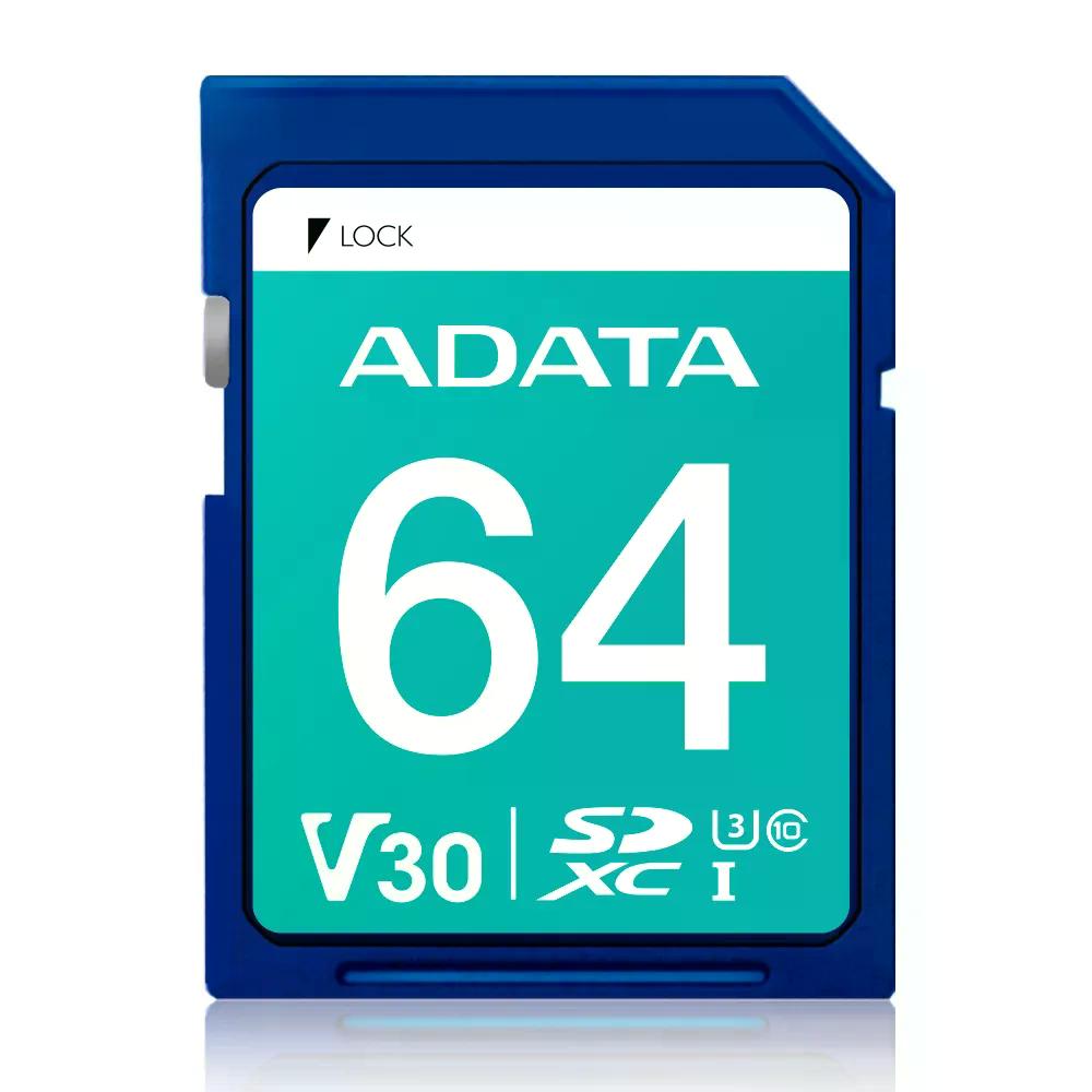 SDXC ADATA 64GB UHS-I U3 CL10  (ASDX64GUI3V30S-R)