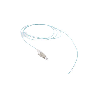 Pigtail de Fibra Óptica LC Simplex, Multimodo OM3 XGLO 50/125, LS0H, Color Aqua, 1 Metro (3.28 Pies)