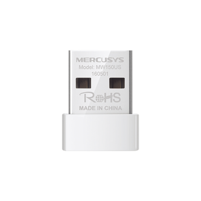 Adaptador Inalámbrico N / 150 Mbps 2.4 GHz / 1 antenas Internas / Diseño Portátil / Más Pequeño y Comodo