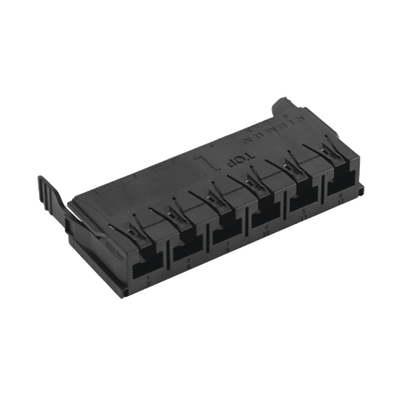 Copper, Adapter Plate, Lightverse Combo, Empty, Shielded, 6 Port, Black