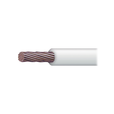 Cable 18 awg  color blanco,Conductor de cobre suave cableado. Aislamiento de PVC, autoextinguible. BOBINA 100 MTS  