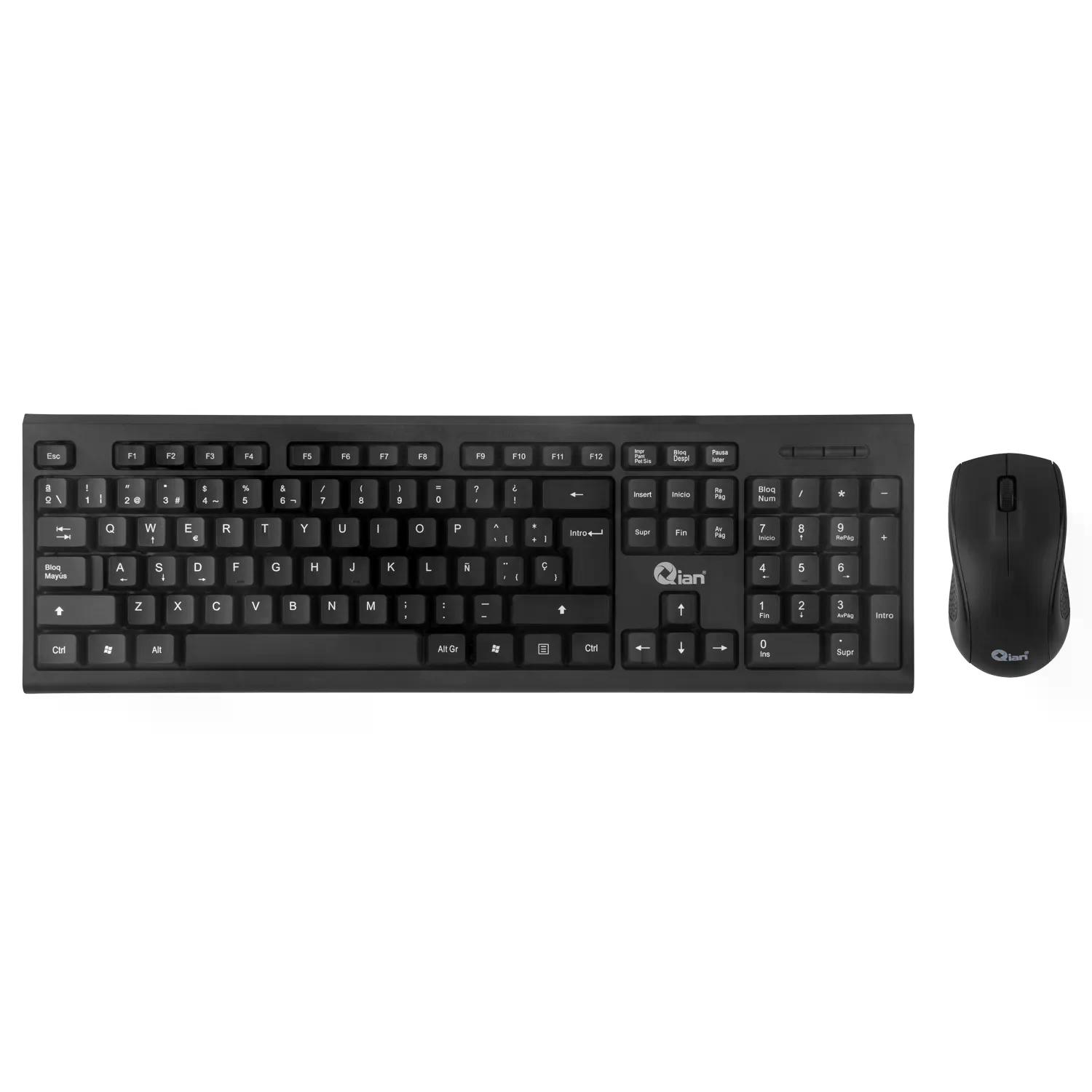 QIAN KIT TECLADO Y MOUSE KEYMATE 2.0 - USB ALAMBRICO  - MODELO: QKX-WRESP-01-BK