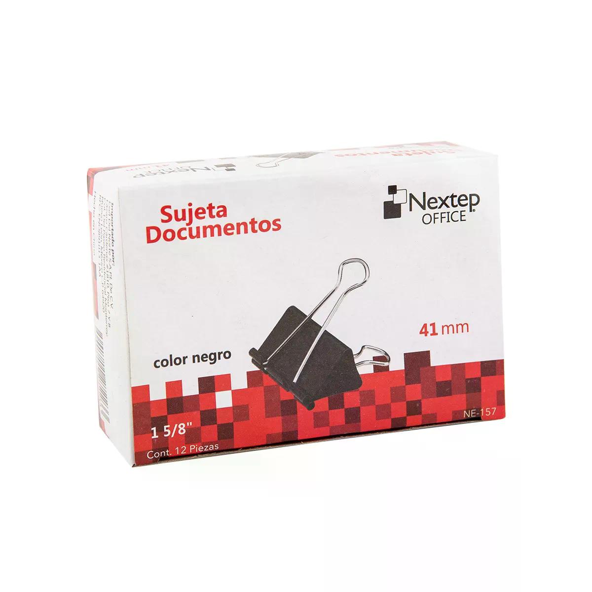 SUJETA DOCUMENTOS NEXTEP 41MM (1 5/8") C/12 PZAS, NE-157