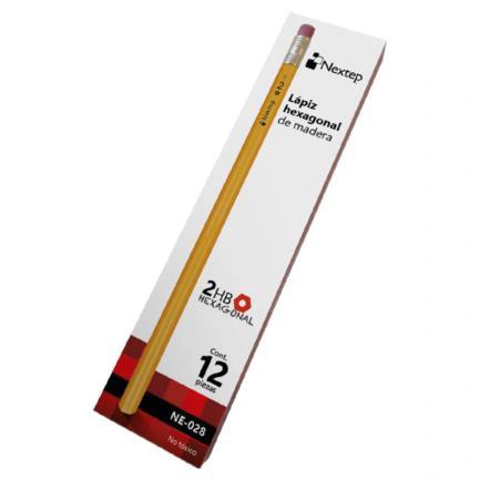 LAPIZ HEXAGONAL DE MADERA NEXTEP #2 CAJA/2, NE-028