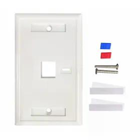 TAPA (FACEPLATE)  BLANCO 1 PERF. ETIQUETA