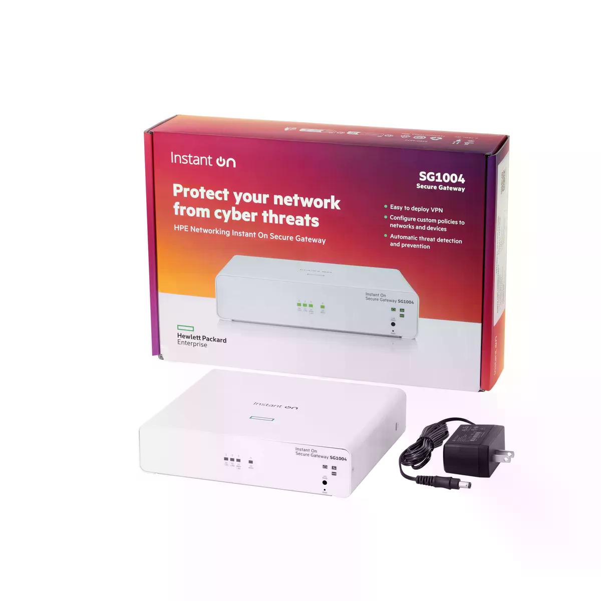 SECURE GATEWAY HPE INSTANT ON SG1004 4 PUERTOS GIGABIT - FIREWALL, VPN, BALANCEADOR DE CARGA IDS/IPS (S0G33A)
