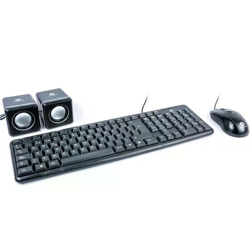 KIT DE TECLADO MOUSE Y BOCINA NACEB ALAMBRICO USB NEGRO