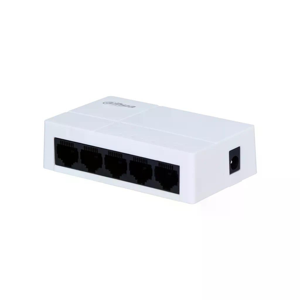 DAHUA SWITCH 5 PORT GE 10/100/1000 CAPA 2 SWITCHING 10 GBPS BLANCO