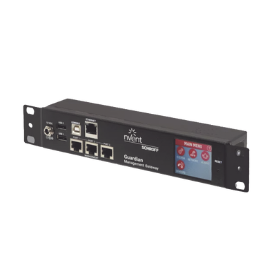 Gateway de Monitoreo Ambiental para Centro de Datos / 1U Compacto / 3 Puertos de Sensores / Pantalla LCD Táctil / SNMP, BACnet, Modbus/TCP