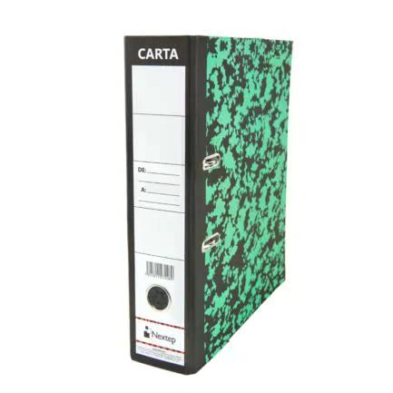 CARPETA NEXTEP TAMAÑO CARTA VERDE MARMOLEADO CON BROCHE METALICO NE-050