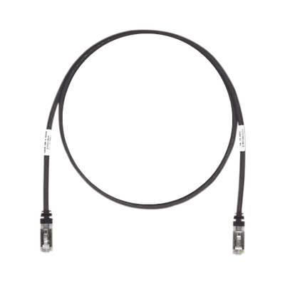 Patch Cord Cat6A, Blindado S/FTP, CM/LS0H, 2.13 Metros (7 Pies), Color Negro