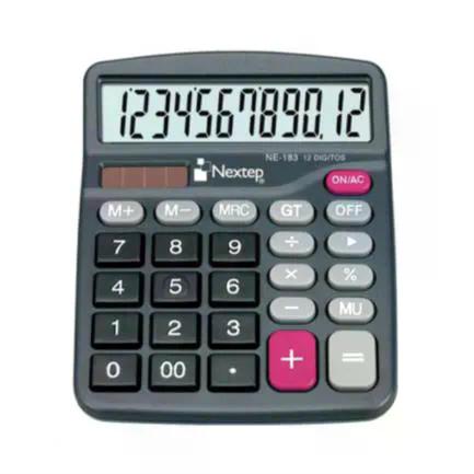 CALCULADORA NEXTEP, 12 DIGITOS, SEMI ESCRITORIO, BATERIA SOLAR, INCLUYE BATERIA AA MEDIDAS 15CM X 12CM NE-183