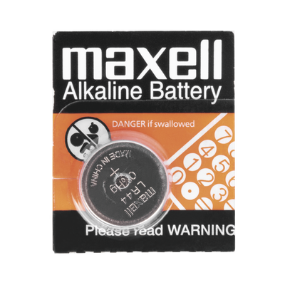 Batería Alcalina tipo LR44 (de botón) de 1.5 V 110 mAh 