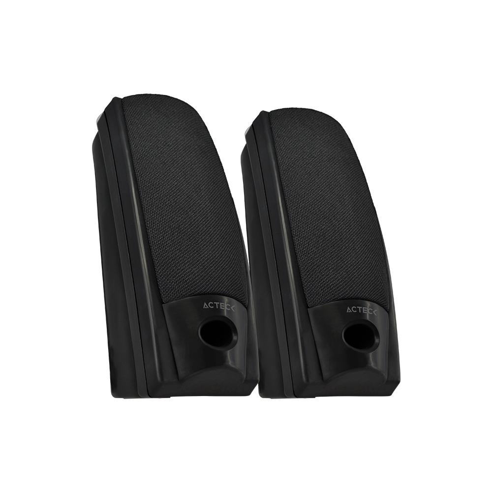 BOCINAS ACTECK AX-2500 P/ESCRITORIO SONIDO ESTEREO 3.5MM 2.0 6W NEGRO AUBO-014