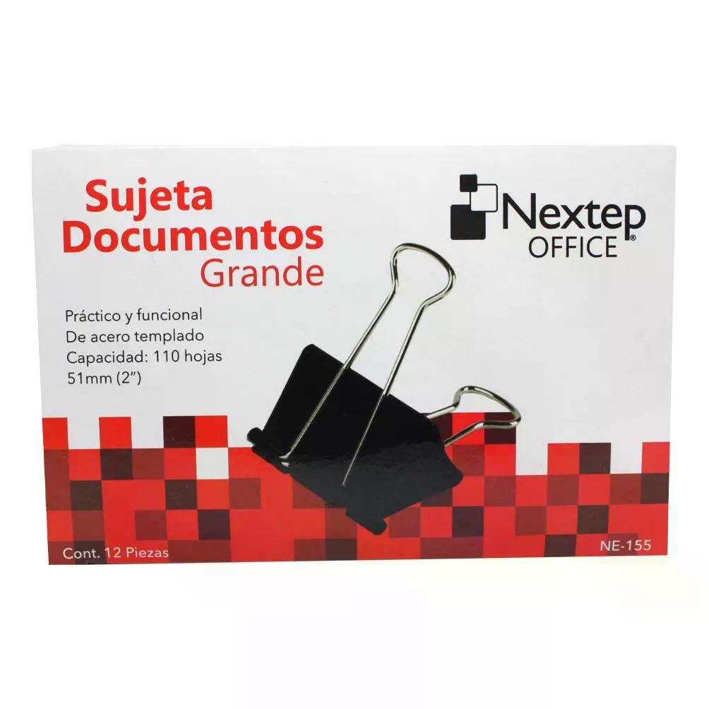 SUJETA DOCUMENTOS NEXTEP GRANDE 51MM (2") 12 PZAS